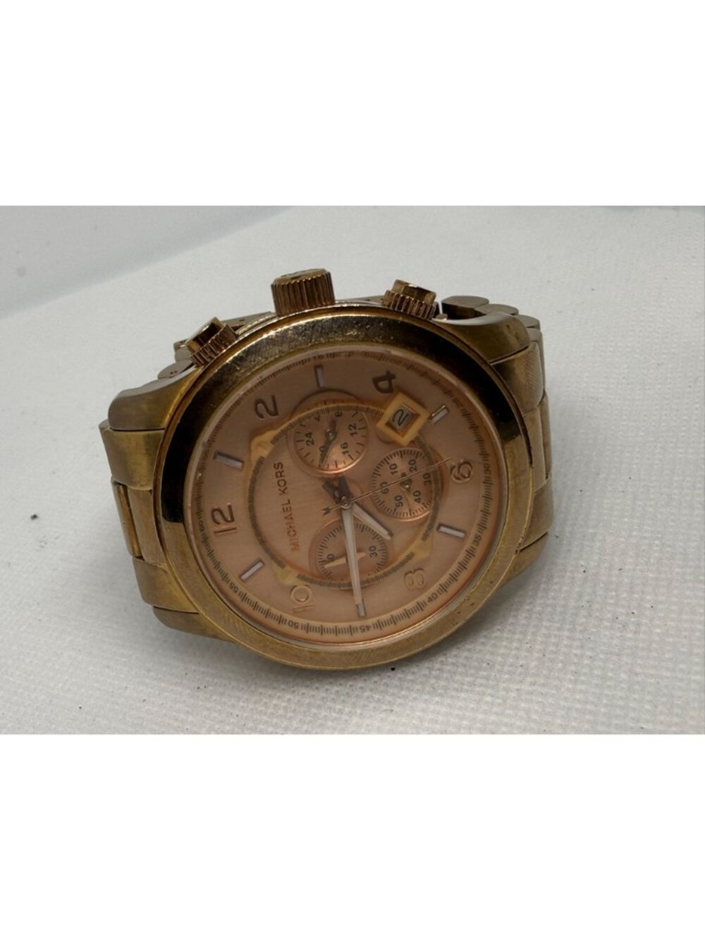 Michael Kors Runway MK8096 Men’s Rose Gold Chronograph Stainless Steel Watch - Picture 9 of 11